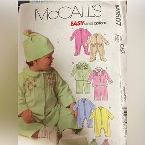 McCall's M5507 Easy Endless Options 2007 Infant Toddler This pattern is UN-CUT
